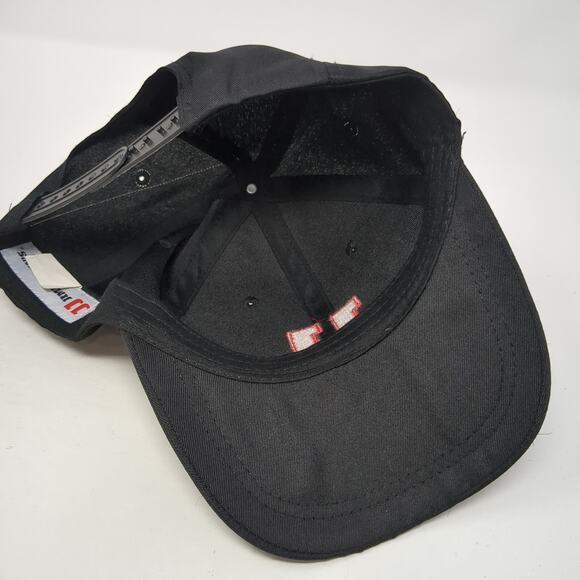 Jimmy John's Snapback Cap Black One Size Adjustable Embroidered Vented Holes - Picture 7 of 9